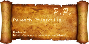 Papesch Priszcilla névjegykártya